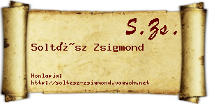 Soltész Zsigmond névjegykártya