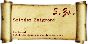 Soltész Zsigmond névjegykártya