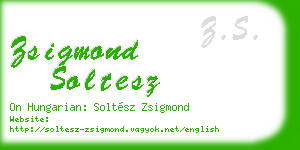 zsigmond soltesz business card